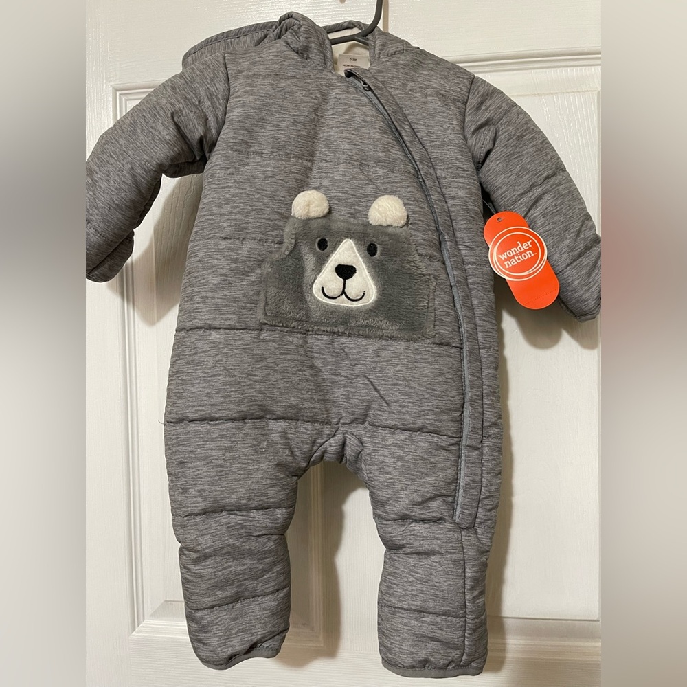 Wonder Nation Gray Bear Footie